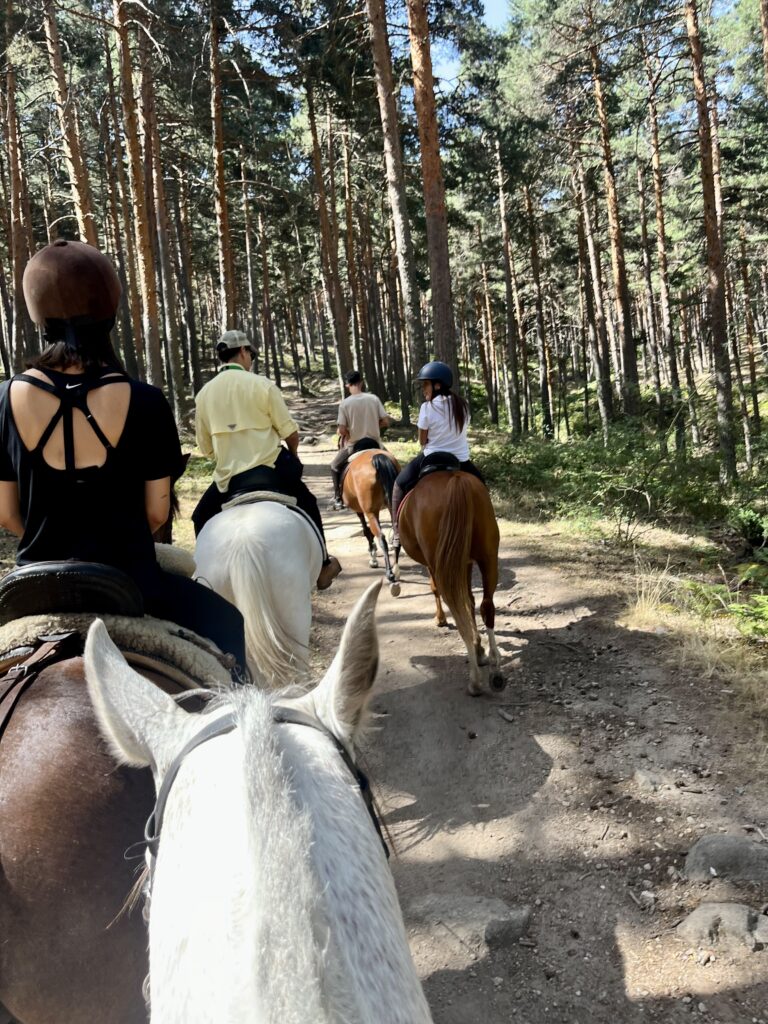 paseo en caballo por san rafael en segovia